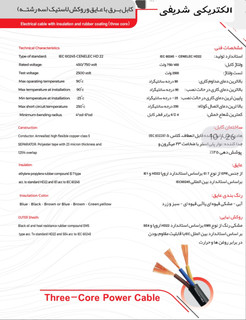 کابل برق لاستیک 50*3